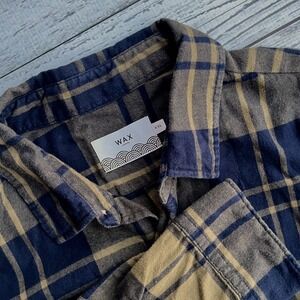 Wax London Mens Plaid Overshirt Stylish Button Down Flannel Sz XXL (2XL)‎